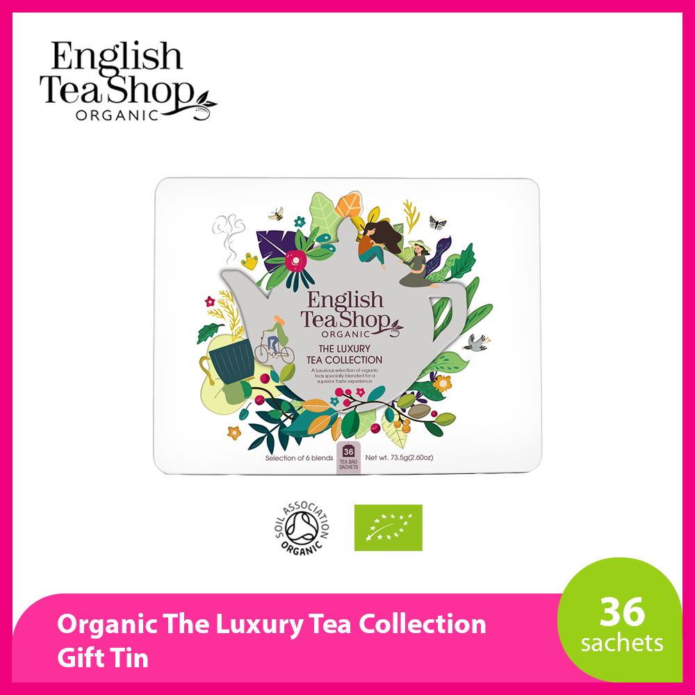 English Tea Shop Organic The Luxury Tea Collection Gift Tin 36 ct