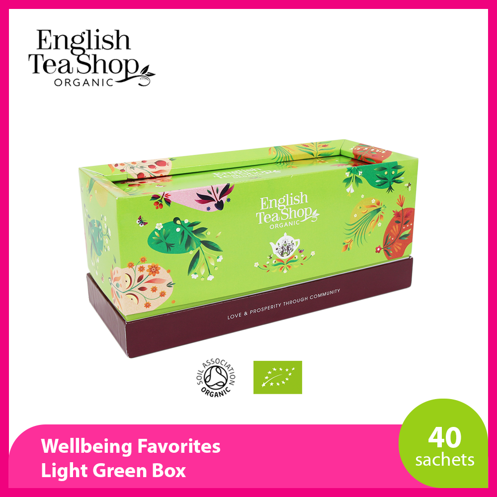 English Tea Shop Wellbeing Favorites 40 ct Light Green Box