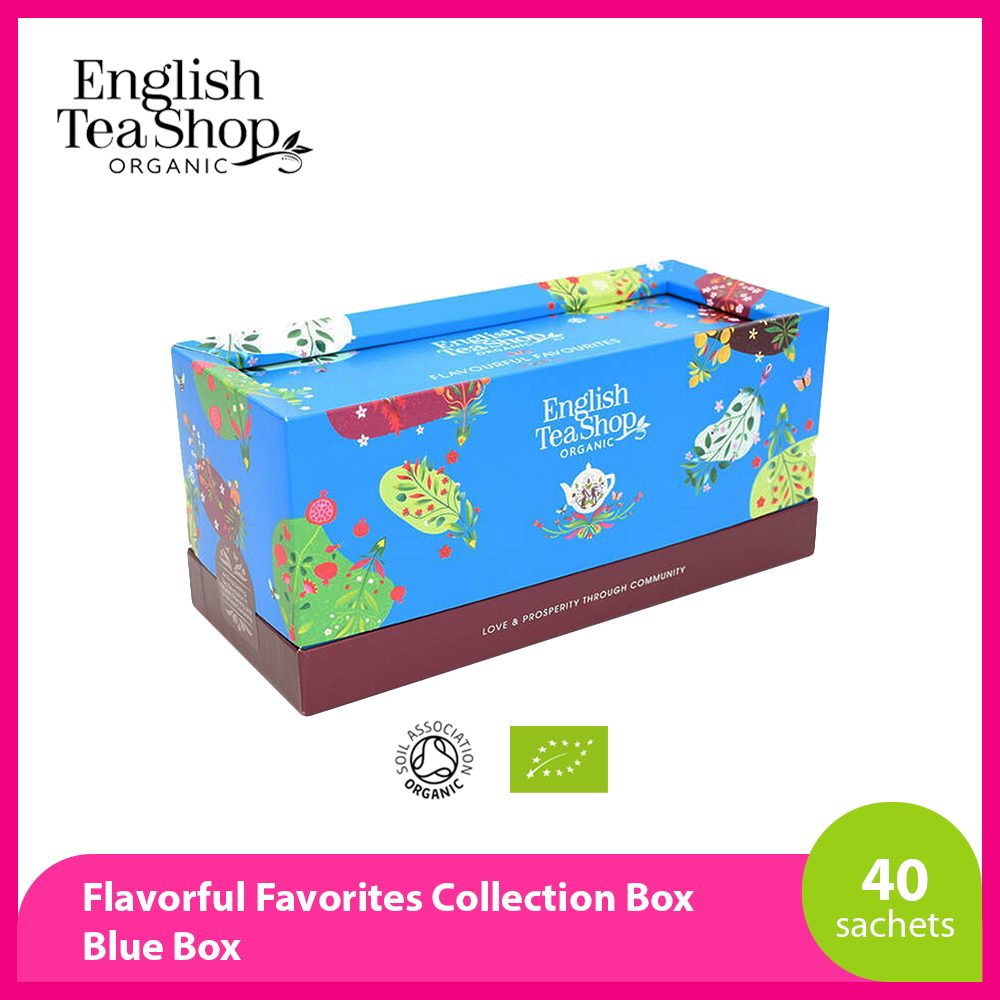 English Tea Shop Flavorful Favorites Collection Box 40 ct Blue Box