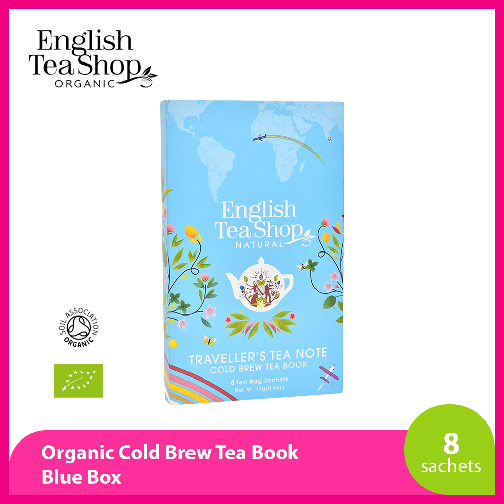 English Tea Shop Organic Cold Brew Tea Book 8-ct - Blue Box