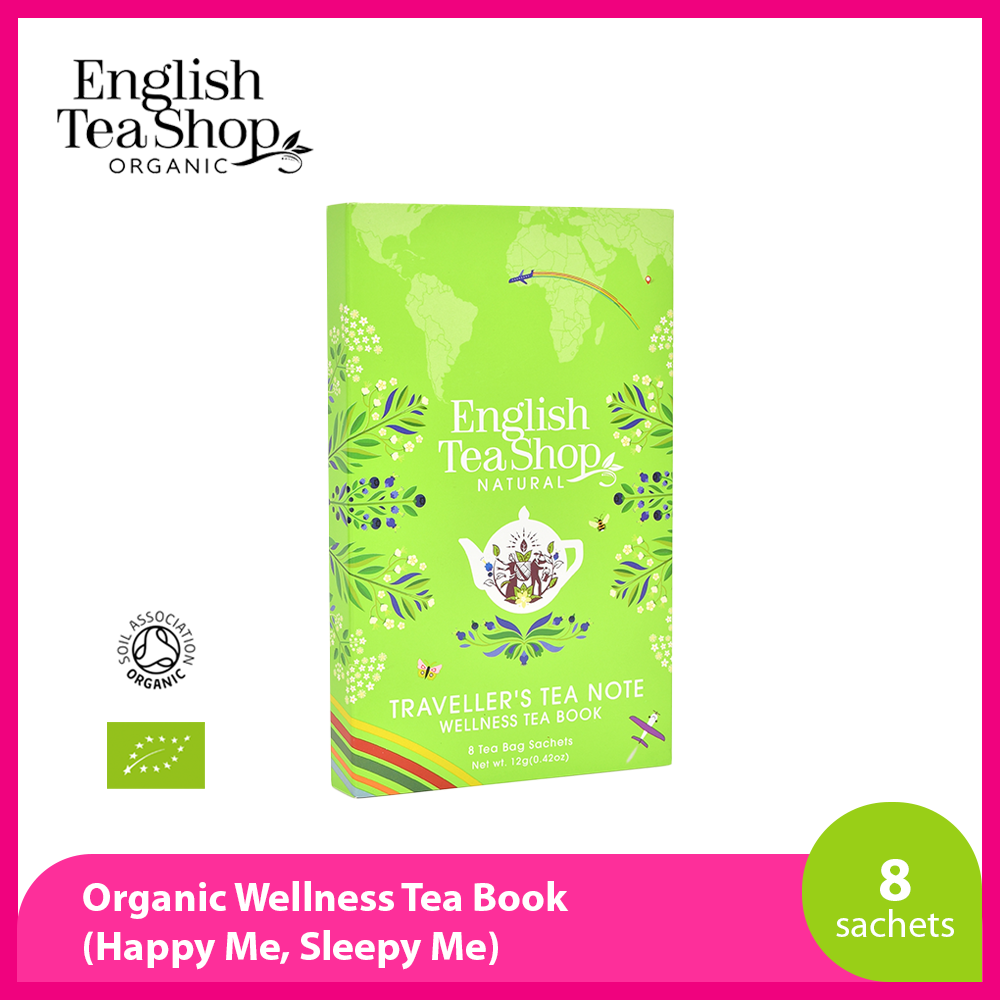 English Tea Shop Organic Wellness Tea Book (Happy Me, Sleepy Me) 8-ct